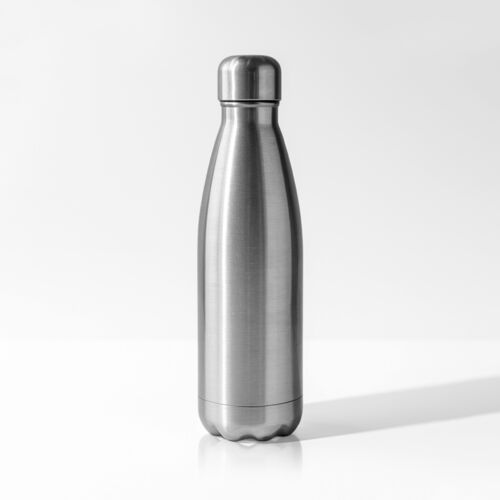 17oz Sparkling Stainless Cola Bottle with Lid (Silver) Thumbnail