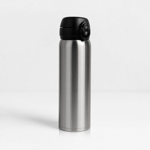 17oz Pop Lid Stainless Bottle (Silver) Thumbnail