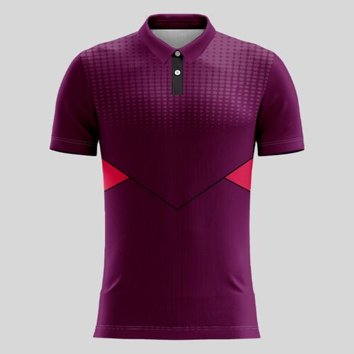 Purple Esport Pattern Full Print Polo Shirt Thumbnail