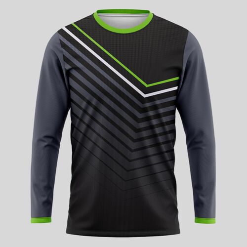 Green Linear Pattern Full Print Long Sleeve Shirt Thumbnail