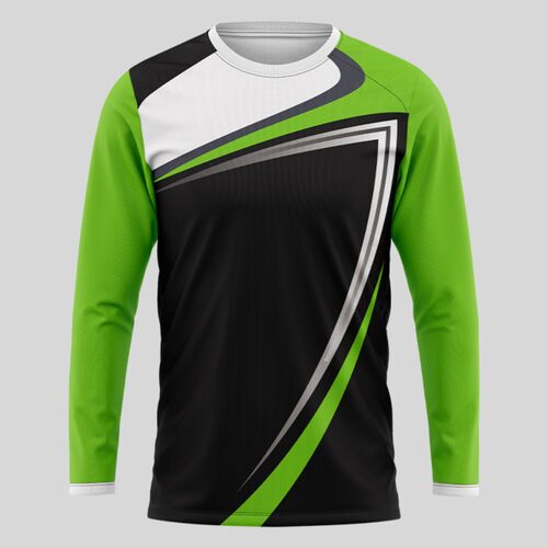 Green Esport Pattern Full Print Long Sleeve Shirt Thumbnail
