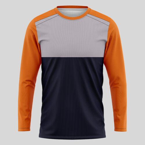 Orange Esport Pattern Full Print Long Sleeve Shirt Thumbnail
