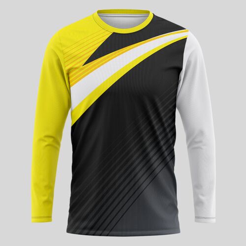 Yellow Linear Pattern Full Print Long Sleeve Shirt Thumbnail