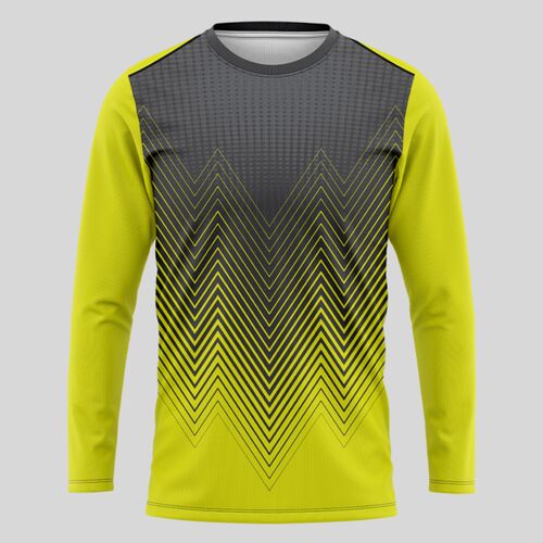 Yellow Linear Pattern Full Print Long Sleeve Shirt Thumbnail