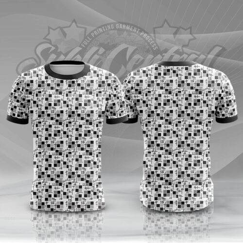 Different Squares Design Full Print Roundneck Shirt Thumbnail