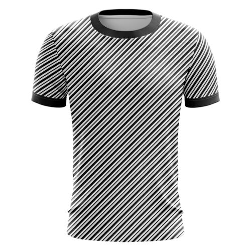 Diagonal Lines Design Full Print Roundneck Shirt Thumbnail