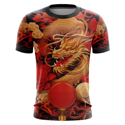 Dragon Design Full Print Roundneck Shirt Thumbnail