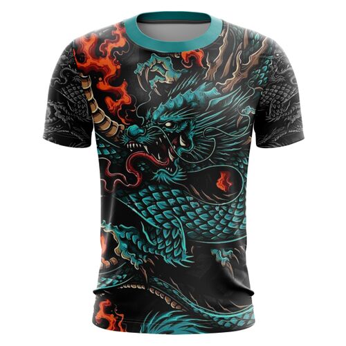 Dragon Design Full Print Roundneck Shirt Thumbnail