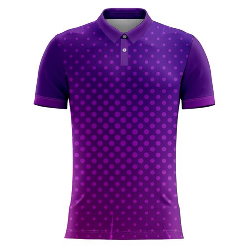Purple Dots Design Full Print Polo Shirt Thumbnail