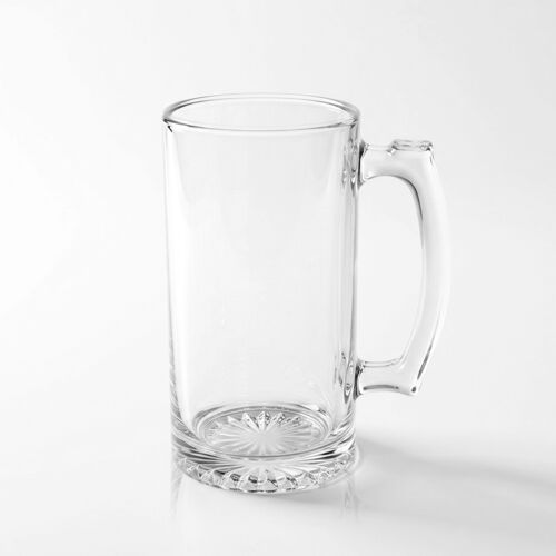 16oz Clear Glass Beer Mug Thumbnail