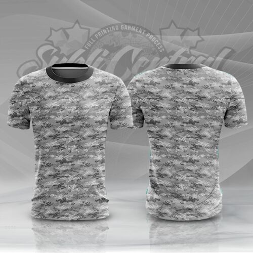 Camouflage Design Full Print Roundneck Shirt Thumbnail