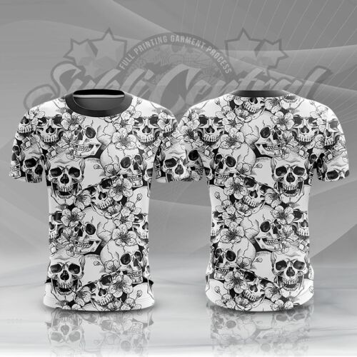 Skull Design Full Print Sublimation Roundneck Shirt Thumbnail