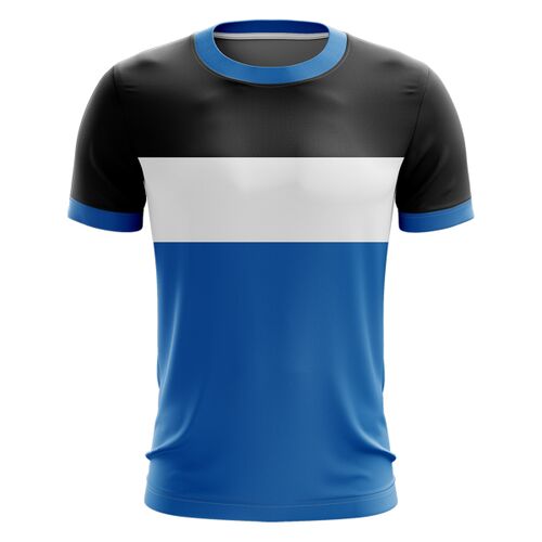 Colored Body with Black Design Full Print Sublimation Roundneck Shirt Thumbnail