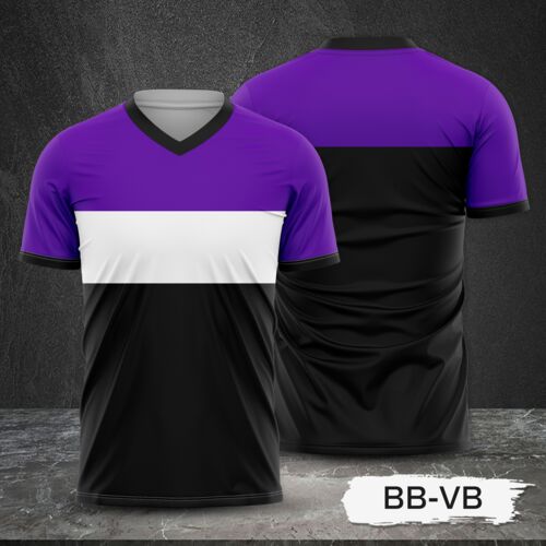 Tricolor Combination Design with Black Body Full Print Sublimation Shirt Thumbnail