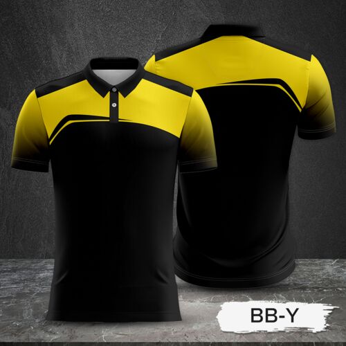 2 Color Combination with Gradient Sleeve Full Print Sublimation Polo Shirt Thumbnail