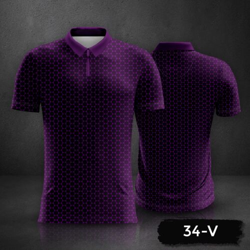 Honeycomb Pattern Design Polo Shirt Full Print Sublimation Thumbnail