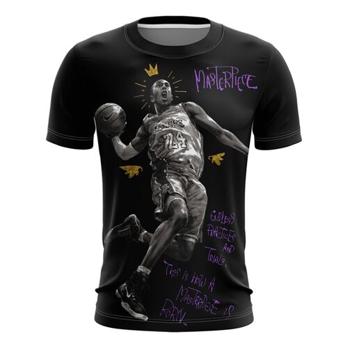 Vintage Kobe Bryant Basketball Half Bleed Full Print Sublimation Roundneck Shirt Thumbnail