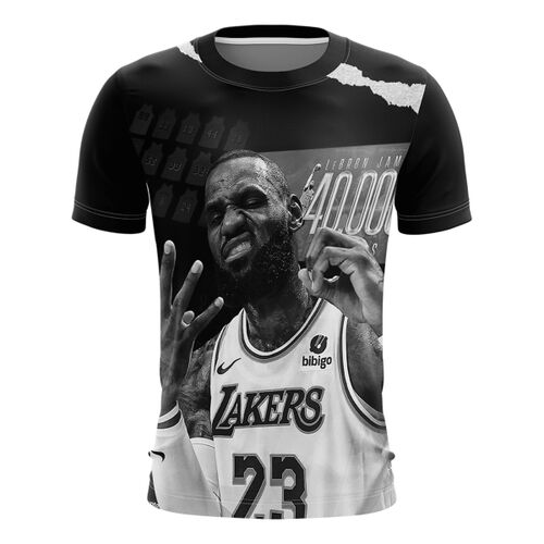 Vintage Lebron James Basketball Half Bleed Full Print Sublimation Roundneck Shirt Thumbnail
