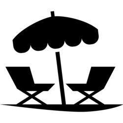 Family Travel Icon - Beach Umbrella - T2 Thumbnail