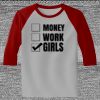 Raglan 3/4 Roundneck Shirt (Gray Body) Thumbnail
