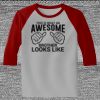 Raglan 3/4 Roundneck Shirt (Gray Body) Thumbnail