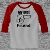 Raglan 3/4 Roundneck Shirt (Gray Body) Thumbnail