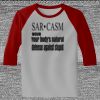 Raglan 3/4 Roundneck Shirt (Gray Body) Thumbnail