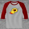 Raglan 3/4 Roundneck Shirt (Gray Body) Thumbnail