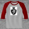 Raglan 3/4 Roundneck Shirt (Gray Body) Thumbnail
