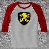 Raglan 3/4 Roundneck Shirt (Gray Body) Thumbnail