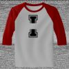 Raglan 3/4 Roundneck Shirt (Gray Body) Thumbnail