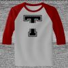 Raglan 3/4 Roundneck Shirt (Gray Body) Thumbnail