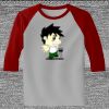 Raglan 3/4 Roundneck Shirt (Gray Body) Thumbnail