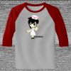 Raglan 3/4 Roundneck Shirt (Gray Body) Thumbnail