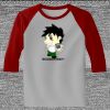 Raglan 3/4 Roundneck Shirt (Gray Body) Thumbnail