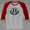 Raglan 3/4 Roundneck Shirt (Gray Body) Thumbnail