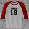 Raglan 3/4 Roundneck Shirt (Gray Body) Thumbnail