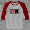 Raglan 3/4 Roundneck Shirt (Gray Body) Thumbnail