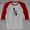Raglan 3/4 Roundneck Shirt (Gray Body) Thumbnail