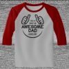 Raglan 3/4 Roundneck Shirt (Gray Body) Thumbnail