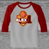 Raglan 3/4 Roundneck Shirt (Gray Body) Thumbnail