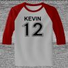 Raglan 3/4 Roundneck Shirt (Gray Body) Thumbnail