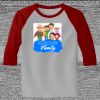 Raglan 3/4 Roundneck Shirt (Gray Body) Thumbnail