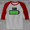 Raglan 3/4 Roundneck Shirt (Gray Body) Thumbnail