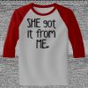 Raglan 3/4 Roundneck Shirt (Gray Body) Thumbnail