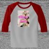 Raglan 3/4 Roundneck Shirt (Gray Body) Thumbnail