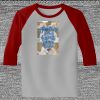 Raglan 3/4 Roundneck Shirt (Gray Body) Thumbnail