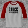Raglan 3/4 Roundneck Shirt (Gray Body) Thumbnail