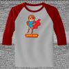 Raglan 3/4 Roundneck Shirt (Gray Body) Thumbnail