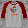 Raglan 3/4 Roundneck Shirt (Gray Body) Thumbnail